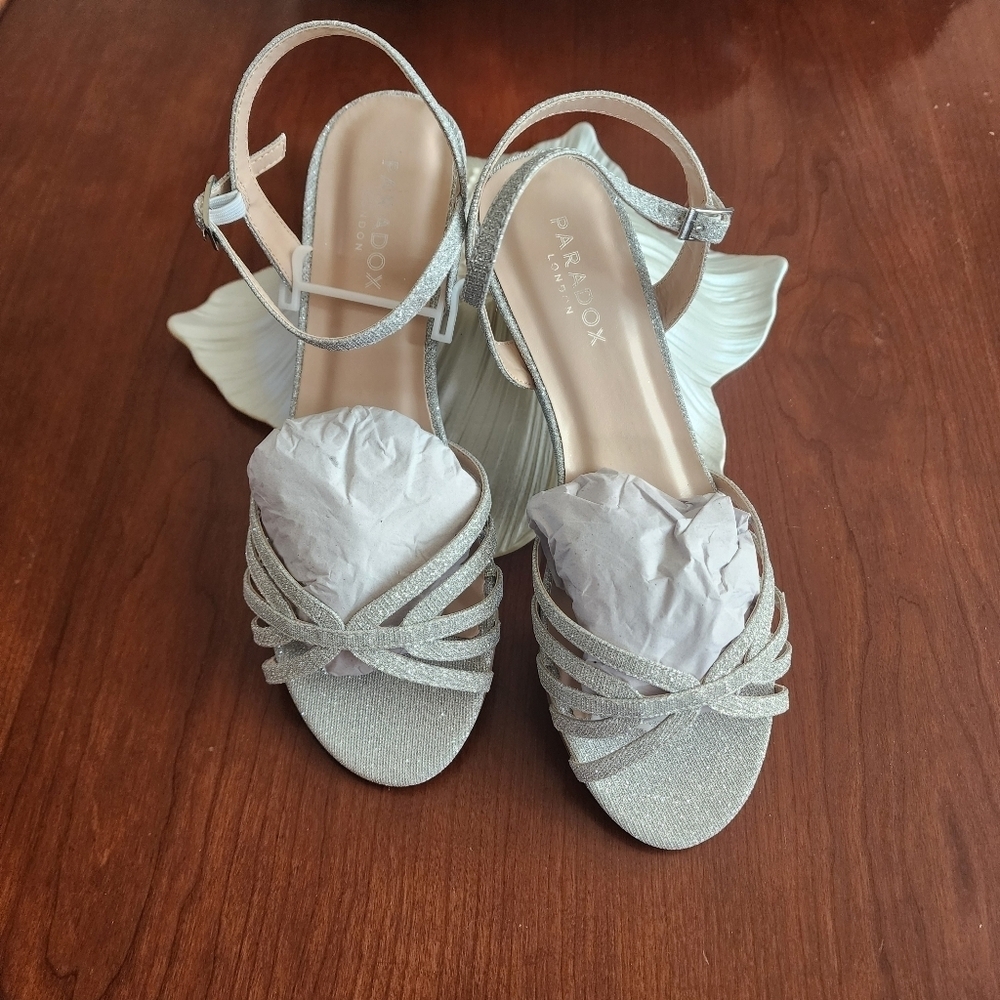 Z3 - Paradox London Winslow Silver Glitter Sandals